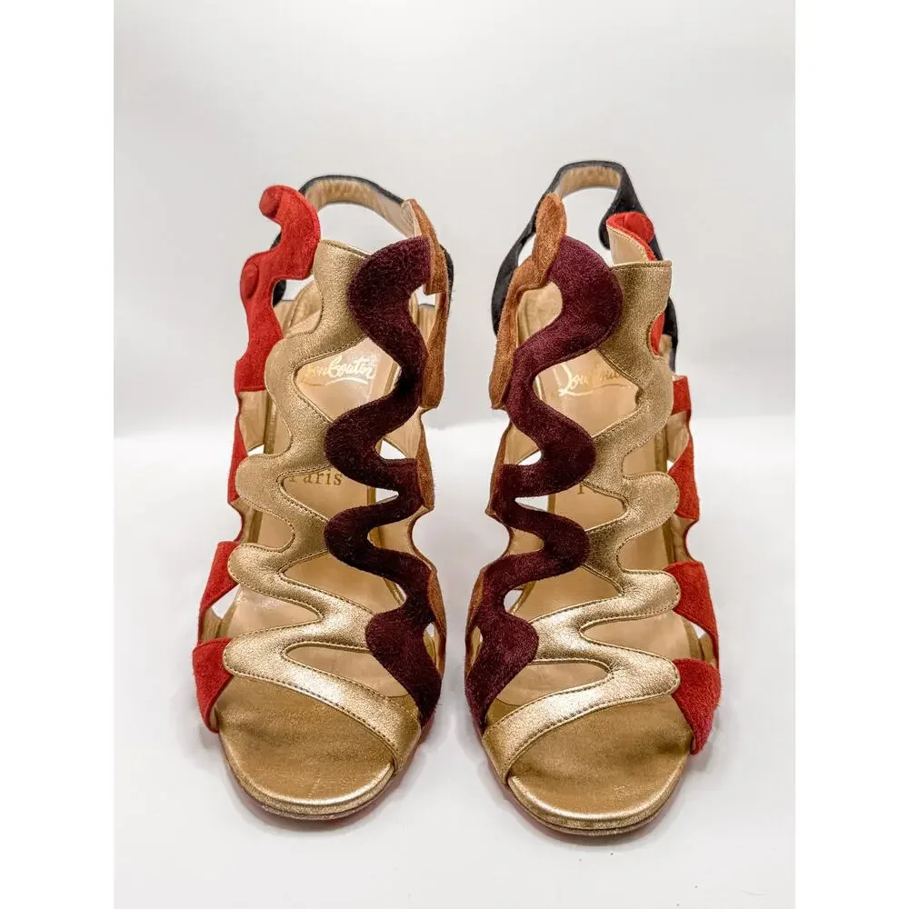 Christian Louboutin Valonana 100 Cage Heels size 38.5